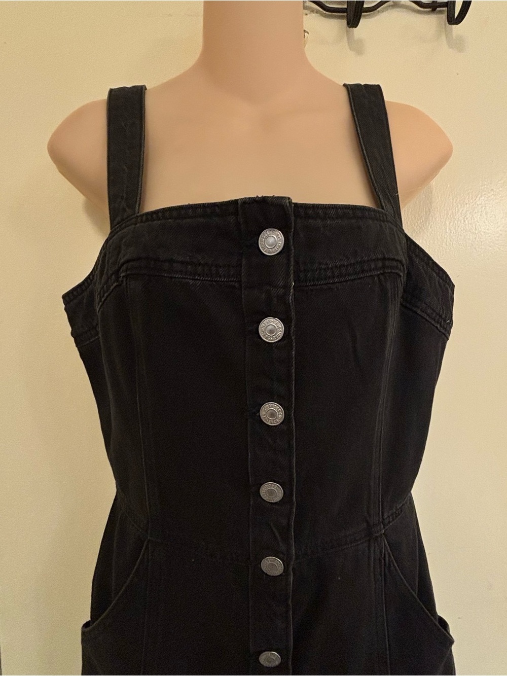 Levi's Women's Black Denim corset-inspired Drea Dress Size S - Picture 3 of 6